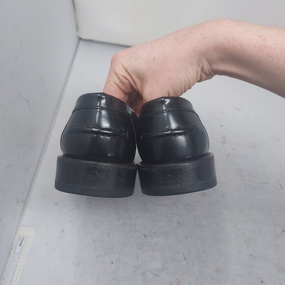 Christian Dior Black Code Logo Plaque Penny Lug Loafer - Picture 10 of 11